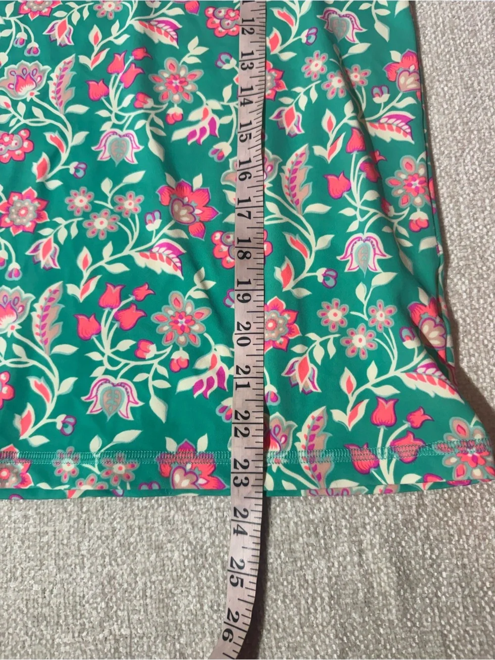 Boden Kids 13/14year Teal Floral Rashguard UPF Swim NWOT